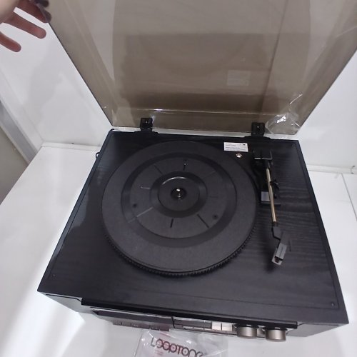 10-IN-1 LOOPTONE VINYL RECORD/CD/CASSETTE/BLUETOOTH/RADIO PLAYER WITH REMOTE - BLACK - (MODEL: TR-18FCD) image 4