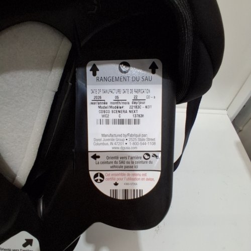 COSCO SCENERA NEXT CONVERTIBLE CAR SEAT - BLACKOUT - (MODEL: 22183C-KOT) image 2