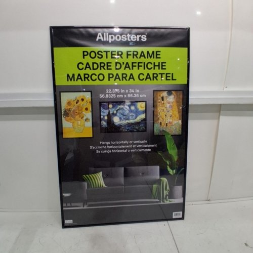 ALLPOSTERS POSTER FRAME FOR HORIZONTAL OR VERTICAL HANGING - 22.3" X 34" - BLACK (MODEL: PF12319) image 2