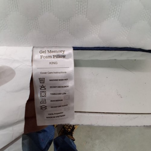 2PK GEL MEMORY FOAM PILLOW - KING - WHITE image 3