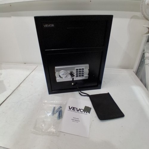 VEVOR ELECTRONIC CODE LOCK DEPOSITORY SAFE WITH DROP SLOT- 17.7" X 13.7" X 13.7" / 7L -BLACK (MODEL: SS-450L) image 2