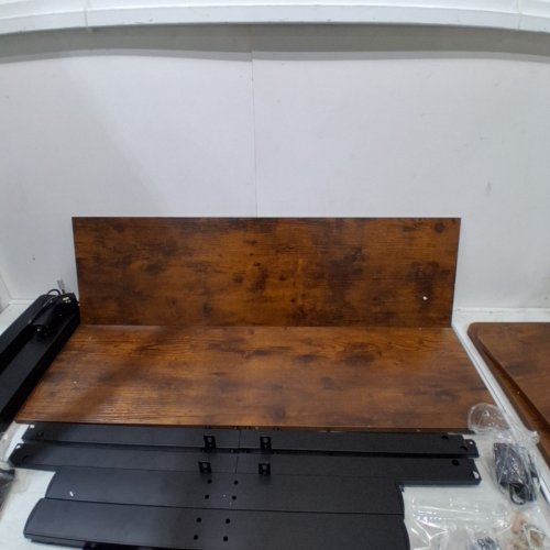 SIT-STAND ELECTRIC ADJUSTABLE COMPUTER DESK - 63.5" - BROWN AND BLACK image 5
