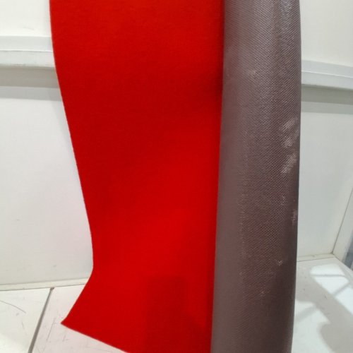 CARPET AISLE RUNNER WITH RUBBER BOTTOM - 3FT X 10FT - RED image 3