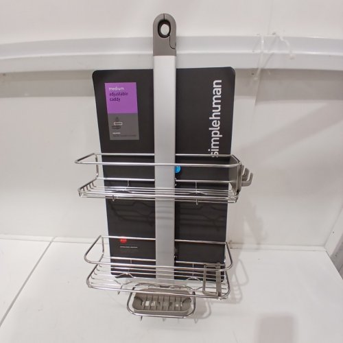 SIMPLEHUMAN ADJUSTABLE SHOWER CADDY - MEDIUM - GREY image 2