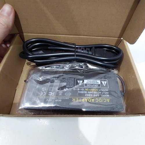 AC/DC ADAPTER - INPUT 100-240 V, OUTPUT 48 V 2A - BLACK (MODEL: SPF-4802) image 2