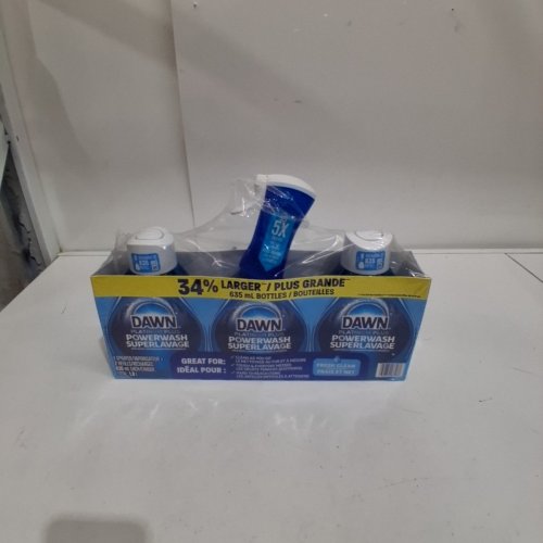 3PC DAWN ULTRA PLATINUM POWERWASH DISH SPRAY STARTER KIT WITH 2 REFILLS - 635ML BOTTLES - FRESH SCENT image 2