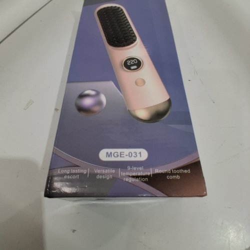 MGE MINI CORDLESS TRAVEL HAIR STRAIGHTENER BRUSH - 9 HEAT SETTINGS - BLUE (MODEL: MGE-031) image 3