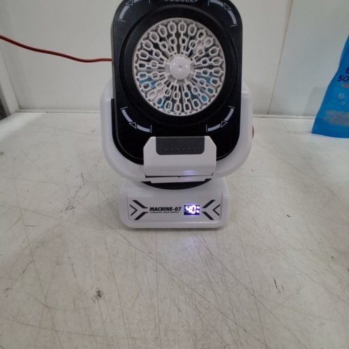 SUPER BUBBLE MACHINE WITH RGB LIGHTING WITH REMOTE - WHITE/BLACK (MODEL: MACHINE-07) image 2