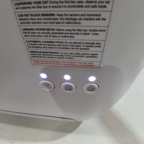 EYESUN SELF CLEANING AUTOMATIC SAFETY PROTECTION CAT LITTER BOX WITH APP CONTROLS - 76L - GREY/WHITE (MODEL: CATBOX-NEO-MAXE) image 2