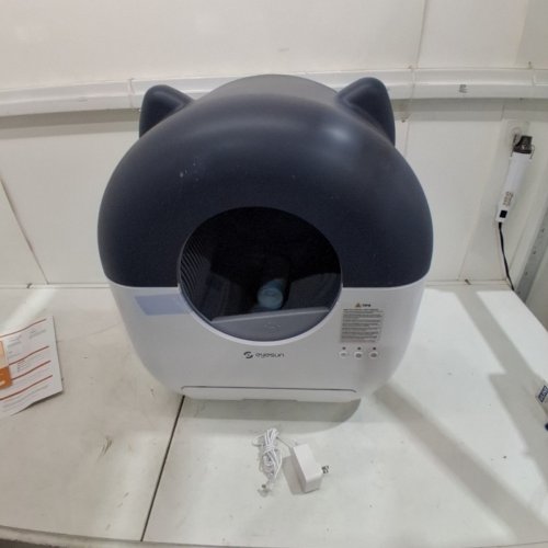 EYESUN SELF CLEANING AUTOMATIC SAFETY PROTECTION CAT LITTER BOX WITH APP CONTROLS - 76L - GREY/WHITE (MODEL: CATBOX-NEO-MAXE) image 4