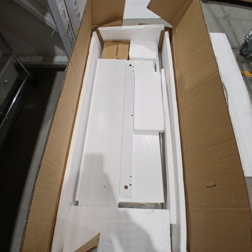 FARMHOUSE SHOE STORAGE CABINET - 35.5" X 35" X 16" - WHITE/BROWN (MODEL: USAN1059429VA) image 4
