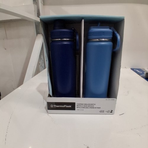 2PC THERMOFLASK INSULATED BOTTLES - 24 OZ EACH - BLUE (ITEM: 2730866) image 2