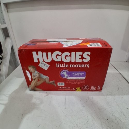 104PK HUGGIES LITTLE MOVERS DISPOSABLE BABY DIAPERS - SIZE 5 - DISNEY THE LION KING image 2