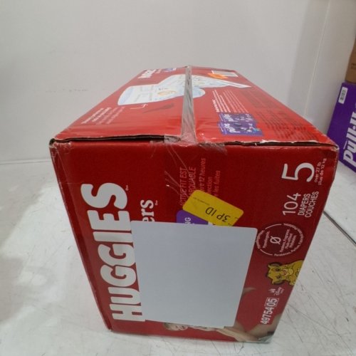 104PK HUGGIES LITTLE MOVERS DISPOSABLE BABY DIAPERS - SIZE 5 - DISNEY THE LION KING image 3