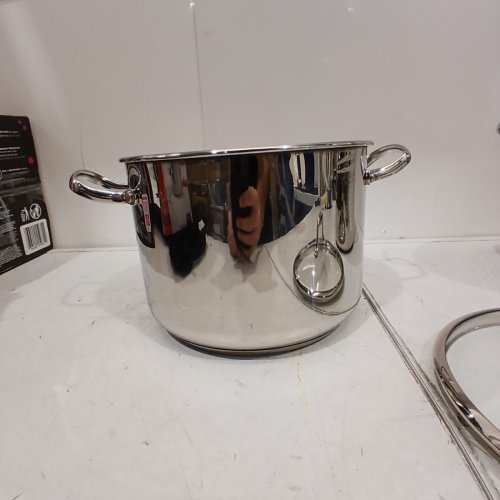 LAGOSTINA FAST HEATING COOKWARE AMBIENTE STOCK POT WITH STRAINER - 7.5 L - STAINLESS STEEL image 3