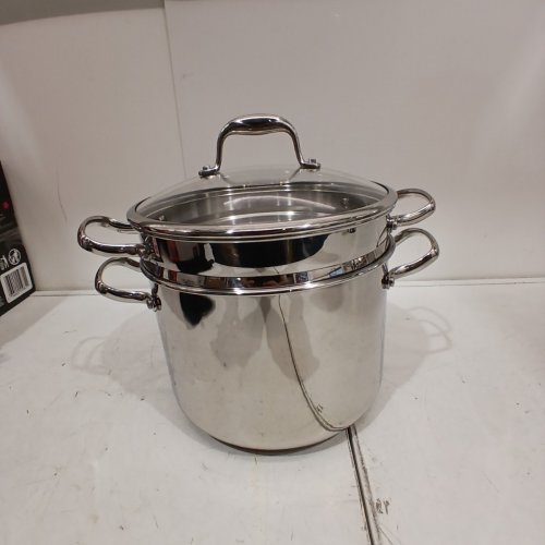 LAGOSTINA FAST HEATING COOKWARE AMBIENTE STOCK POT WITH STRAINER - 7.5 L - STAINLESS STEEL image 6