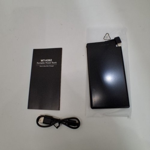 AUSKANG ULTRA SLIM POWER BANK WITH BUILT-IN LIGHTNING CABLE - 5000MAH - BLACK (MODEL: WT-H362) image 3