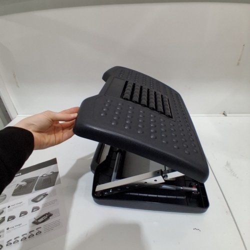 MOUNT-IT! ERGONOMIC FOOTREST FOR UNDER DESK - ADJUSTABLE HEIGHT FROM 3" TO 15" - 17.8" X 14.5" - BLACK (MODEL: MI-7808) image 3