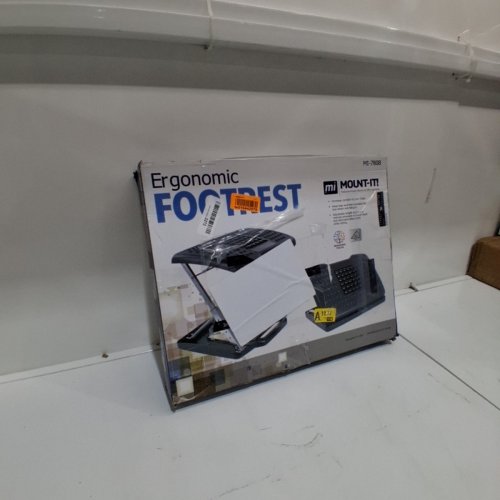 MOUNT-IT! ERGONOMIC FOOTREST FOR UNDER DESK - ADJUSTABLE HEIGHT FROM 3" TO 15" - 17.8" X 14.5" - BLACK (MODEL: MI-7808) image 4
