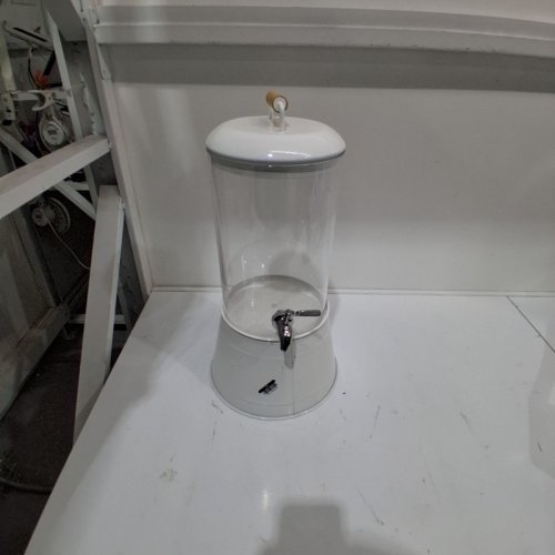 HEARTH AND HAND METAL BEVERAGE DISPENSER WITH BASE - WHITE image 2