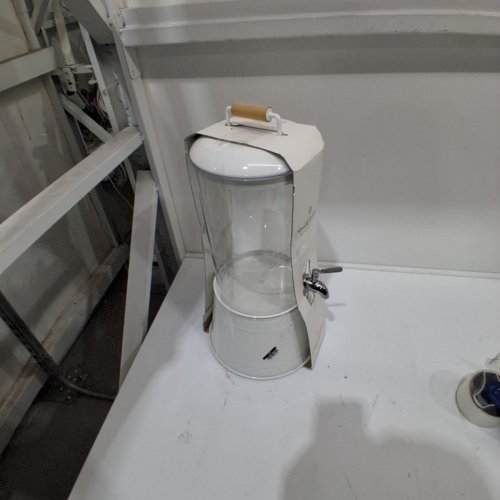 HEARTH AND HAND METAL BEVERAGE DISPENSER WITH BASE - WHITE image 5
