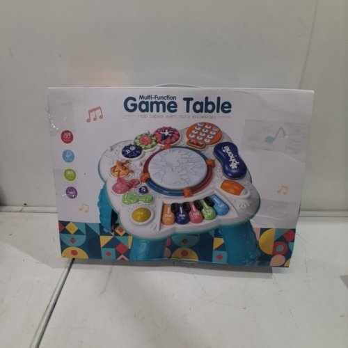 MULTI-FUNCTION BABY ACTIVITY TABLE - 11.8"X12.2" - BLUE/WHITE (MODEL: CY-7009B) image 5