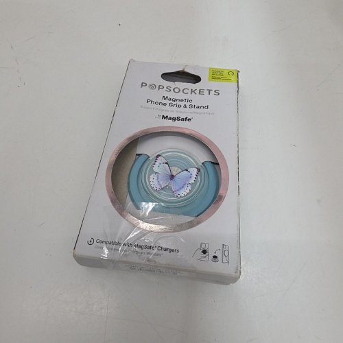 POPSOCKETS MAGNETIC POPGRIP AND STAND FOR MAGSAFE WITH ADAPTER - TRANSLUCENT BLUE/WHISPER MOTH image 3