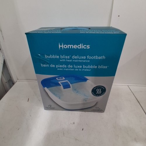 HOMEDICS BUBBLE BLISS DELUXE FOOTBATH WITH HEAT MAINTENANCE AND 3 MASSAGE ATTACHMENTS - 17" X 14" X 7" - BLUE/WHITE (MODEL: FB-50E-1PK-CA) image 3