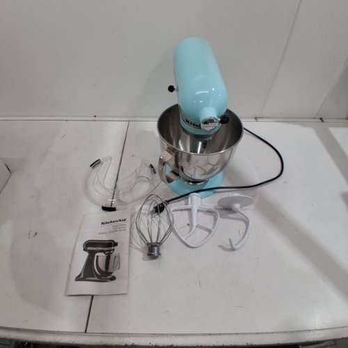 KITCHENAID ARTISAN® SERIES TILT-HEAD STAND MIXER WITH POURING SHIELD & MIXING ARMS - 5QT - ICE BLUE (KSM150PSIC) image 3