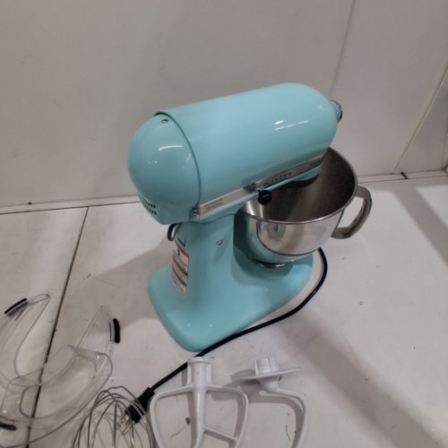 KITCHENAID ARTISAN® SERIES TILT-HEAD STAND MIXER WITH POURING SHIELD & MIXING ARMS - 5QT - ICE BLUE (KSM150PSIC) image 7