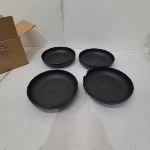 4PK MESA CERAMICOS BY BRILLANTE UNO GRANITE BOWLS - 8.6" - BLACK (ITEM: 5231.027.22) image 3
