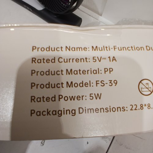 DUAL HEAD MULTI FUNCTIONAL 5V DIRECTIONAL FANS WITH LIGHT - DARK GREY (MODEL: FS-39) image 3