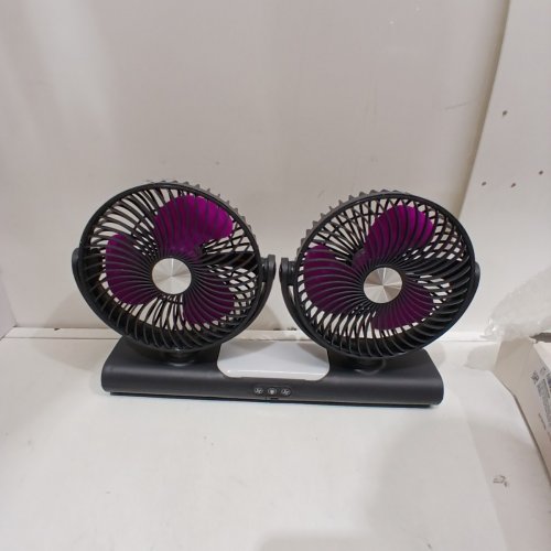 DUAL HEAD MULTI FUNCTIONAL 5V DIRECTIONAL FANS WITH LIGHT - DARK GREY (MODEL: FS-39) image 4