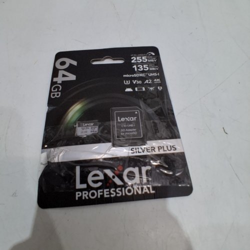 2PC LEXAR SILVER PLUS UHS-I MICRO SDXC MEMORY CARD AND ADAPTER - 64GB - BLACK/SILVER image 4