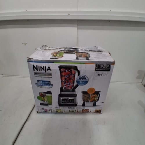 NINJA PROFESSIONAL PLUS AUTO-IQ 3-IN-1 BLENDER KITCHEN SYSTEM - 1400W - 72OZ/32OZ - BLACK/GREY (MODEL: BN801C) image 5
