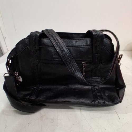MEITIANFACAI LARGE CAPACITY SOFT LEATHER CROSSBODY PURSE BAG - BLACK image 3