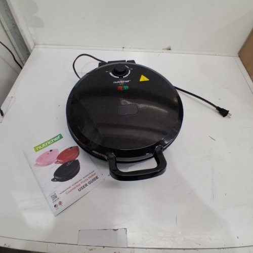 NUTRICHEF NON-STICK ELECTRIC MULTIPURPOSE PIZZA COOKER - 12" /1500W - BLACK (MODEL: ‎NCSW837BLACK) image 3