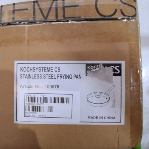 KOCHSYSTEME CS STAINLESS STEEL FRYING PAN - 10" - STAINLESS STEEL (ITEM: 100575) image 2