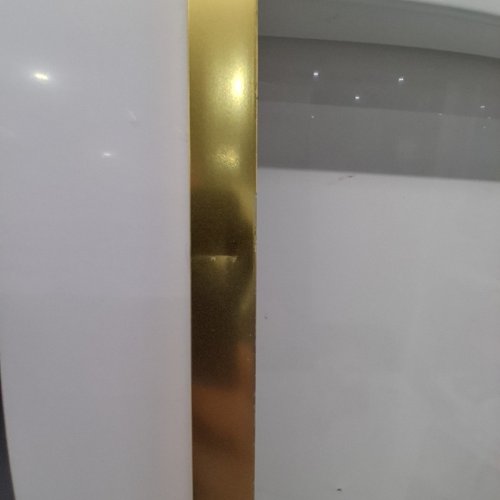 AMERICAN FLAT POSTER FRAME WITH POLISHED PLEXIGLASS - 28'' X 40'' - GOLD ( MODEL: WMW2840PBRASS2436 ) image 3