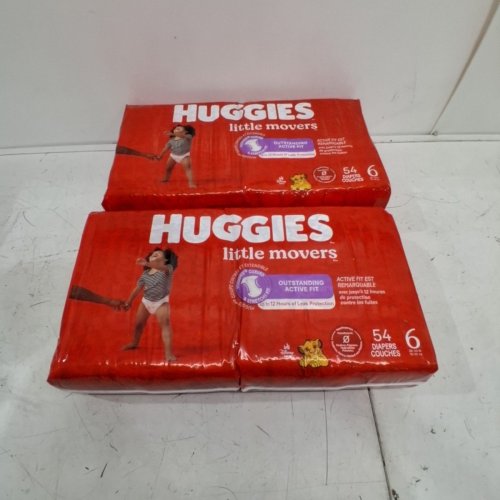 108PK HUGGIES LITTLE MOVERS DIAPERS - SIZE 6 image 2