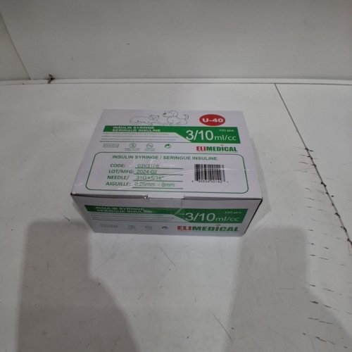 91PK ELIMEDICAL 3/10 ML INSULIN SYRINGES image 4