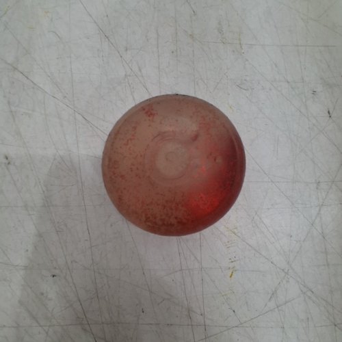 DUMPLING SQUISHY SENSORY STRESS-RELIEF TOY - 4" - TRANSLUCENT GLITTER RED image 3