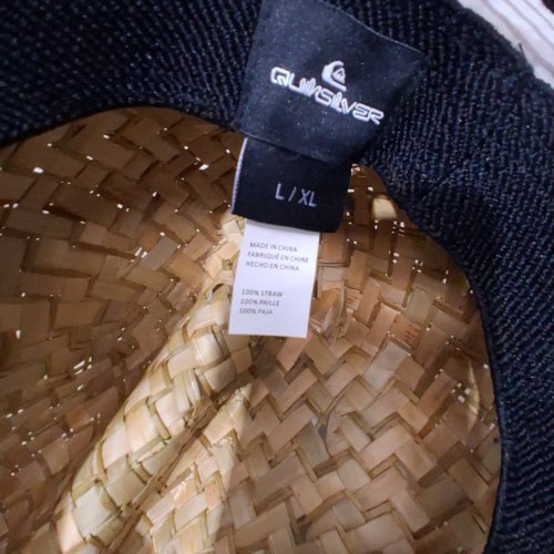 MEN'S QUIKSILVER WIDE BRIM OUTDOOR STRAW HAT - LARGE / XL - MONACO BLUE image 2