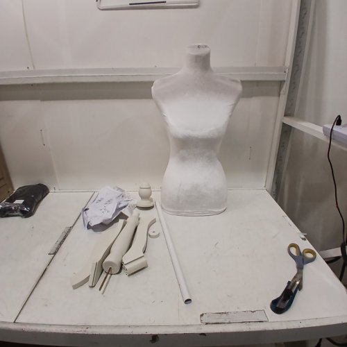 MEETINGHOME DRESS FORM MANNEQUIN - 49.6" TO 63.4" - WHITE (MODEL: MQ-FL2104-WHITE) image 2