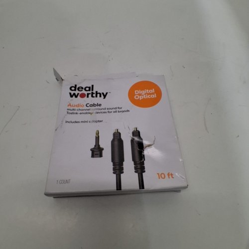 DEALWORTHY DIGITAL OPTICAL AUDIO CABLE - 10FT - BLACK image 2
