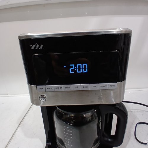 BRAUN BREWSENSE 12-CUP DRIP COFFEE MAKER - BLACK/SILVER - (KF7150BK) image 2
