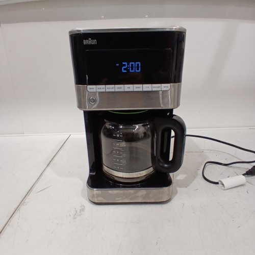 BRAUN BREWSENSE 12-CUP DRIP COFFEE MAKER - BLACK/SILVER - (KF7150BK) image 3