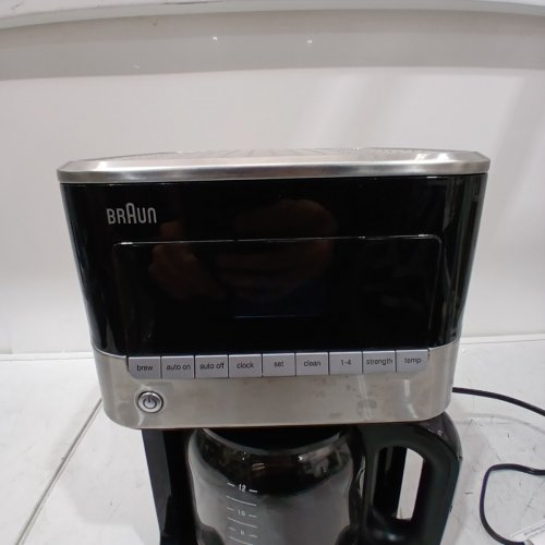 BRAUN BREWSENSE 12-CUP DRIP COFFEE MAKER - BLACK/SILVER - (KF7150BK) image 4