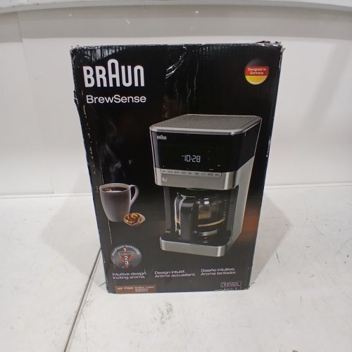BRAUN BREWSENSE 12-CUP DRIP COFFEE MAKER - BLACK/SILVER - (KF7150BK) image 10