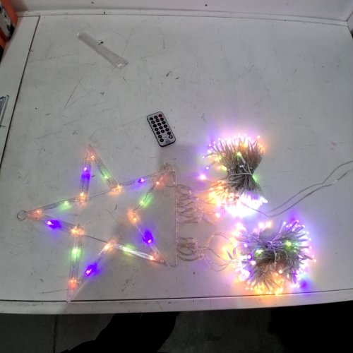 LIGHTING MAGIC CHRISTMAS INDOOR/OUTDOOR LED LIGHT WITH 344 LIGHTS AND REMOTE CONTROL - 12" STAR/11.8FT LED STRINGS/16.4FT LEAD WIRE - MULTI-COLOR/MODES image 2